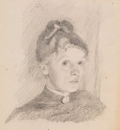 Selvportræt, 1880-1884. af Helene Schjerfbeck