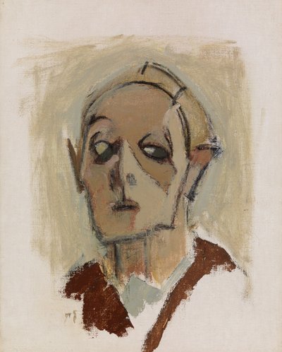 Selvportræt, set forfra I af Helene Schjerfbeck