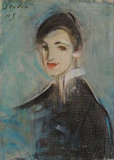 Sangerinde i sort af Helene Schjerfbeck