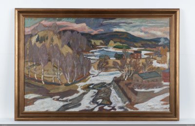 Ångermanälven [OLIEMALERI] af Helmer Osslund