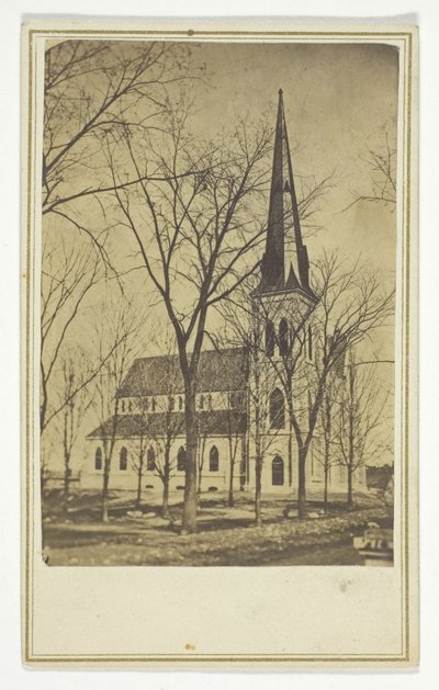 Uden titel (kirke med spidst spir) af Hendee