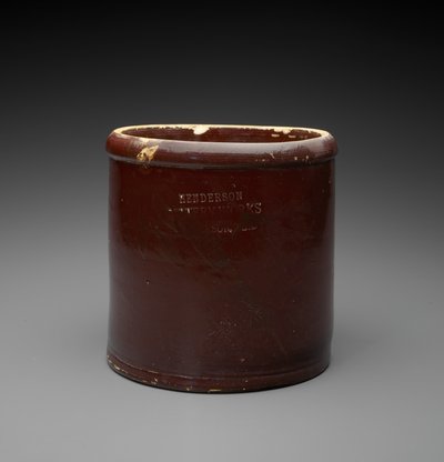 Krukke, c. 1890-1894 (slipglaseret stentøj) af Henderson Pottery Works Henderson Pottery Works