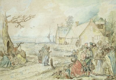 Landskab med sigøjner-spåkoner af Hendrick Avercamp