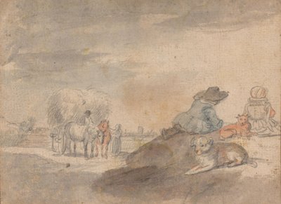Landskab med høvogn af Hendrick Avercamp