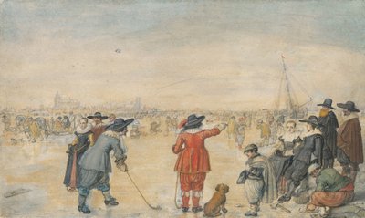 Vinterlege på Frozen River Ijssel af Hendrick Avercamp