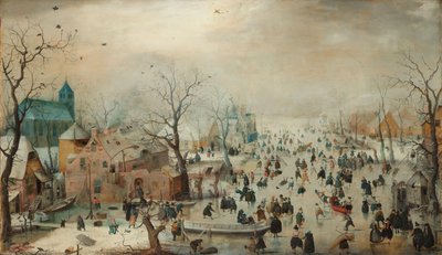 Vinterlandskab med skøjteløbere Vinterlandskab med skatere af Hendrick Avercamp