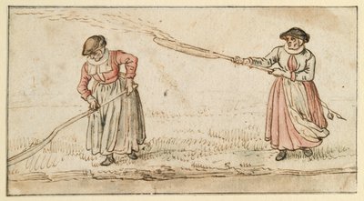 To kvinder med skovle af Hendrick Avercamp