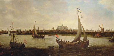 Udsigt over Haarlem fra nord (olie på lærred) af Hendrick Cornelisz. Vroom
