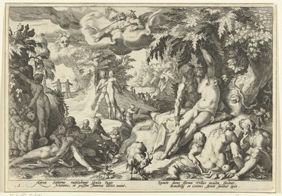 Guldalder Ovids metamorfoser (serietitel) af Hendrick Goltzius (workshop of)