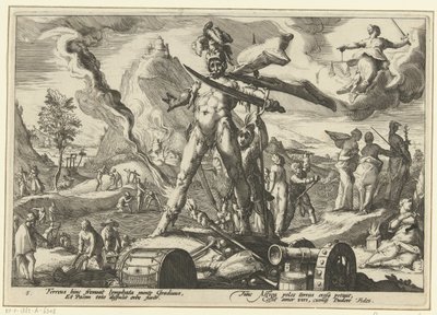 Jernalderen Ovids metamorfoser (serietitel) af Hendrick Goltzius (workshop of)