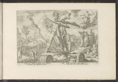 Jernalderen Ovids metamorfoser (serietitel) Genskabelser af P. Ovidius Naso (serietitel) af Hendrick Goltzius (workshop of)