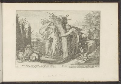 Brød og Syrinx Ovids metamorfoser (serietitel) The Herescheppingen van P. Ovidius Naso (serietitel) af Hendrick Goltzius (workshop of)