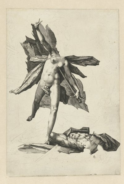 Pyramus og Thisbe af Hendrick Goltzius (workshop of)