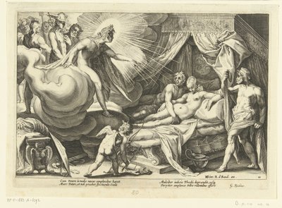 Venus og Mars fra Apollo udsigt Ovids metamorfoser (serietitel) af Hendrick Goltzius (workshop of)