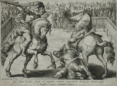 En duel til hest af Hendrick Goltzius