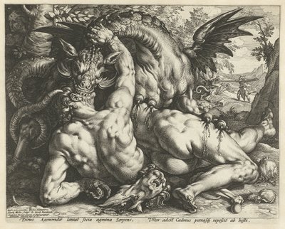 En drage, der fortærer Cadmus