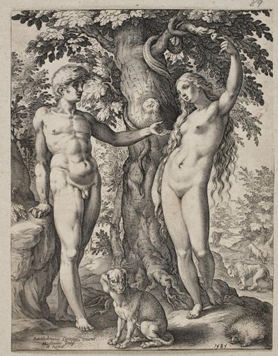 Adam og Eva af Hendrick Goltzius