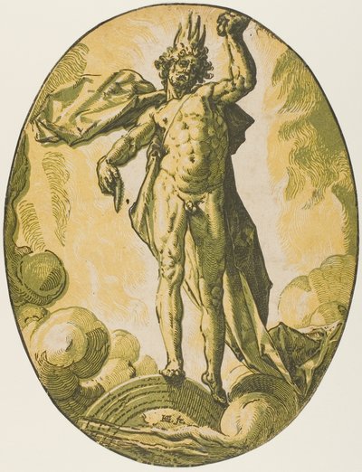 Aether, plade seks fra Demogorgon and the Deities af Hendrick Goltzius
