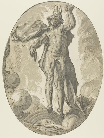 Aether, plade seks fra Demogorgon and the Deities af Hendrick Goltzius