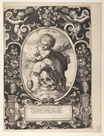 Allegori om forgængelighed (Quis Evadet) af Hendrick Goltzius