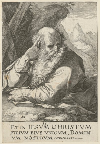 Andreas, side 2 i afsnittet »Kristus, de tolv apostle og Paulus« af Hendrick Goltzius