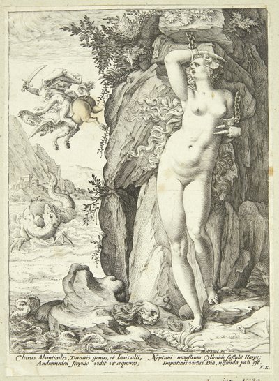Andromeda befries af Perseus af Hendrick Goltzius