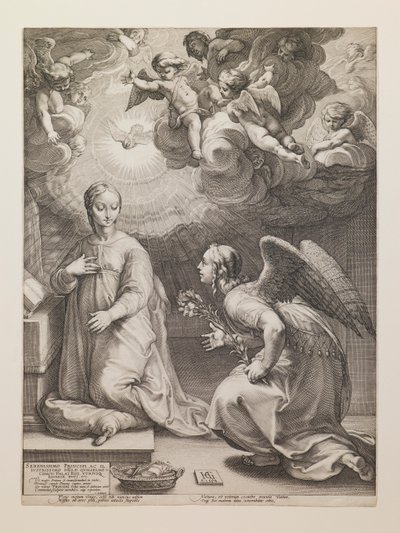 Bebudelsen, fra serien »Jomfru Marias liv« af Hendrick Goltzius