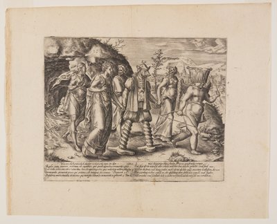 Grådighed er roden til alt ondt, fra Litis Abusus (Lovens misbrug) af Hendrick Goltzius