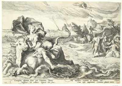 Bortførelsen af Europa af Hendrick Goltzius