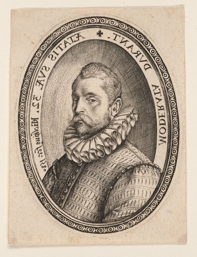 Buste af en mand, der vender mod venstre af Hendrick Goltzius