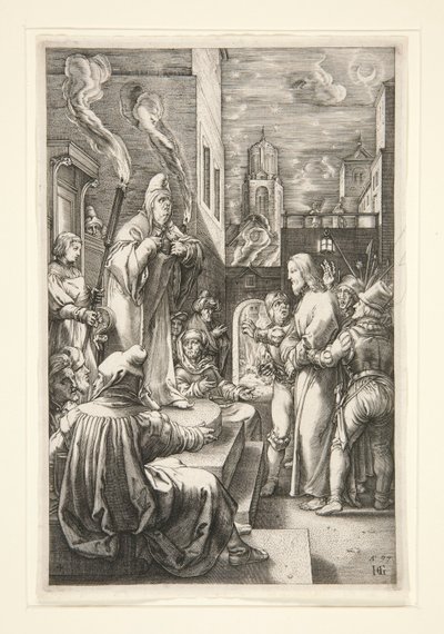 Kristus før Kaifas af Hendrick Goltzius