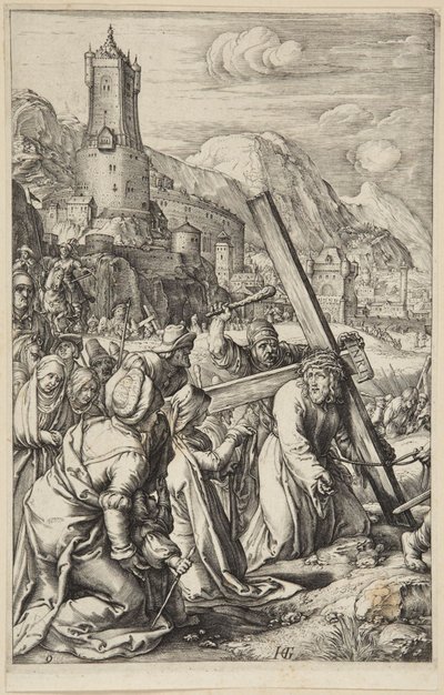 Kristus bærer korset af Hendrick Goltzius