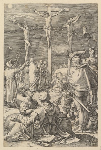 Kristus på korset, fra «Kristi lidelse» af Hendrick Goltzius