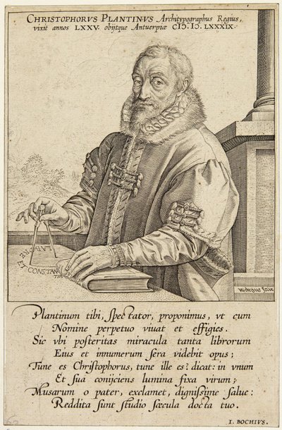 Christopher Plantin af Hendrick Goltzius