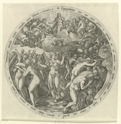 De velsignede er adskilt fra de forbandede The Last Judgment (serietitel) af Hendrick Goltzius