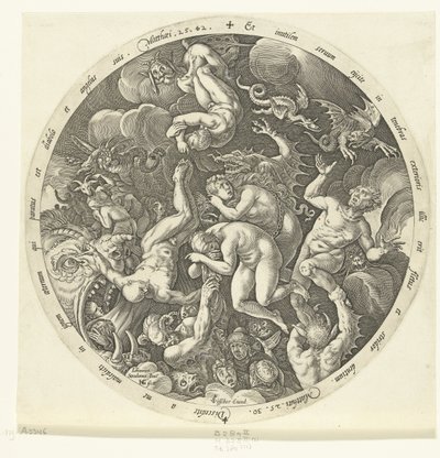De forbandede kommer ind i helvede The Last Judgment (serietitel) af Hendrick Goltzius