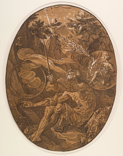 Demogorgon i evighedens hule af Hendrick Goltzius