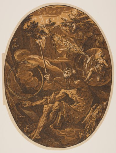 Demogorgon i Evighedens Hule, fra Guderne af Hendrick Goltzius