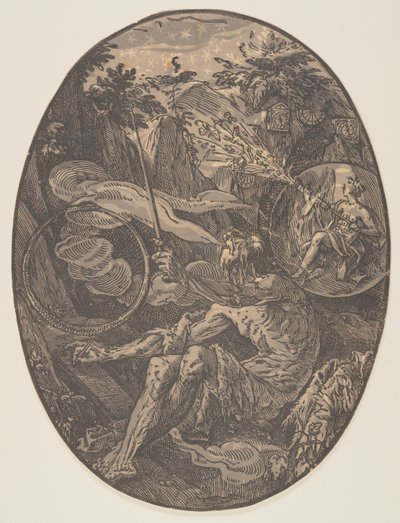 Demogorgon i Evighedens Hule, fra Guderne af Hendrick Goltzius