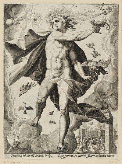 De fire elementer: Luft af Hendrick Goltzius