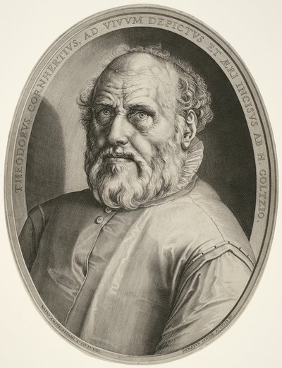 Dirck Volckertsz. Coornhert (uden ramme) af Hendrick Goltzius