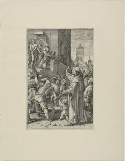 Ecce Homo, plade otte fra The Passion of Christ af Hendrick Goltzius