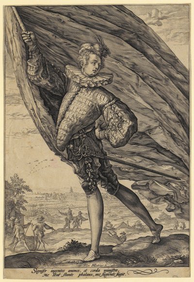 Fanebærer af Hendrick Goltzius