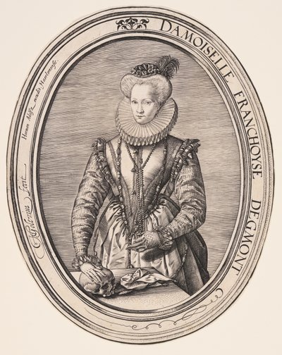 Françoise van Egmond af Hendrick Goltzius