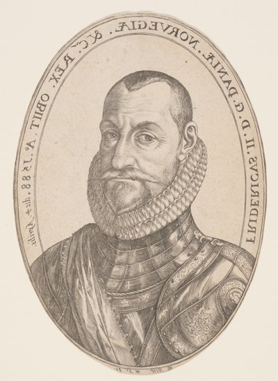 Frederik II, konge af Danmark og Norge af Hendrick Goltzius
