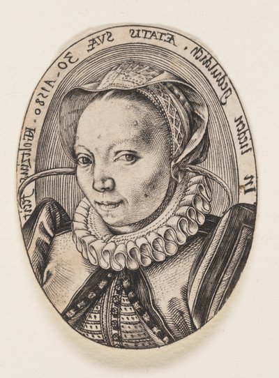 Grietgen Jansdochter, kunstnerens kone af Hendrick Goltzius