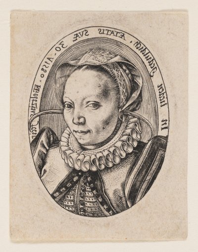 Grietgen Jansdochter, kunstnerens kone af Hendrick Goltzius