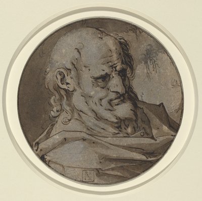 En apostles hoved af Hendrick Goltzius