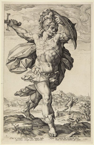 Horatius Cocles af Hendrick Goltzius