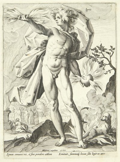 Ild (ild) af Hendrick Goltzius